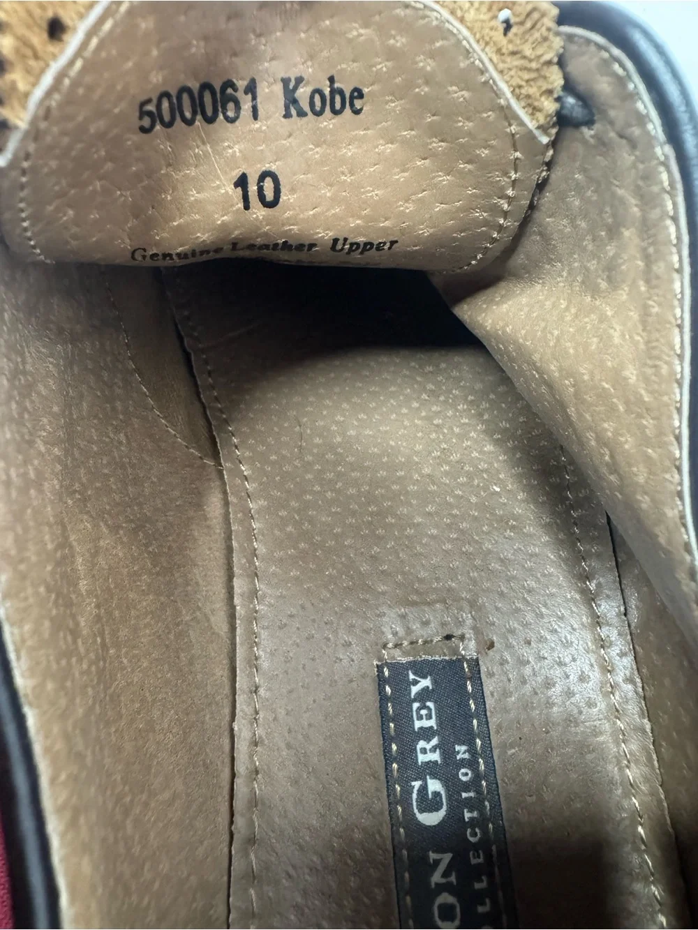 Aston Grey Kobe Brown Leather Oxford Brogues Men's Size 10
